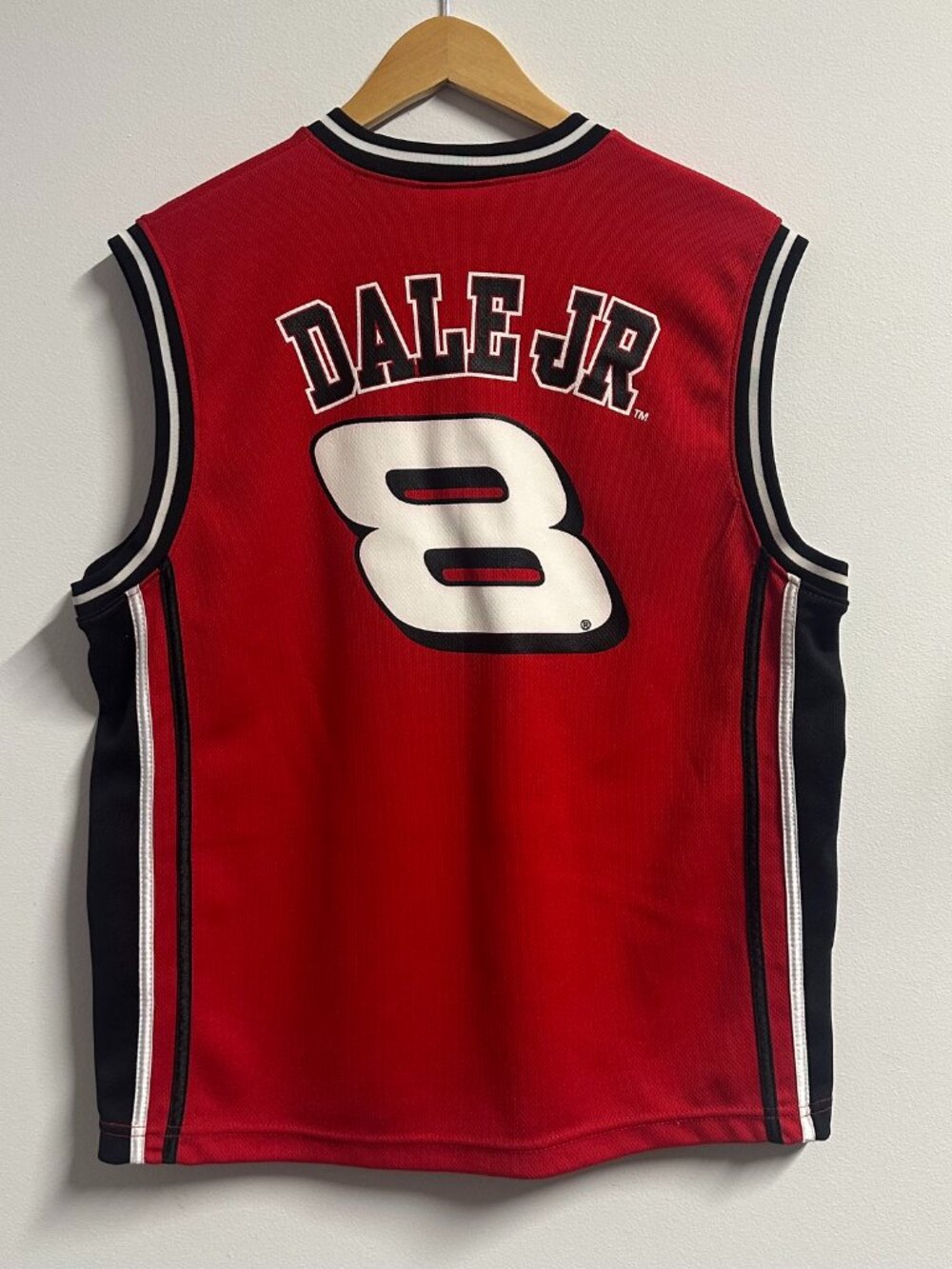 Vintage Dale Earnhardt Jr. #8 Nascar Racing Budweiser Basketball Jersey Red XL